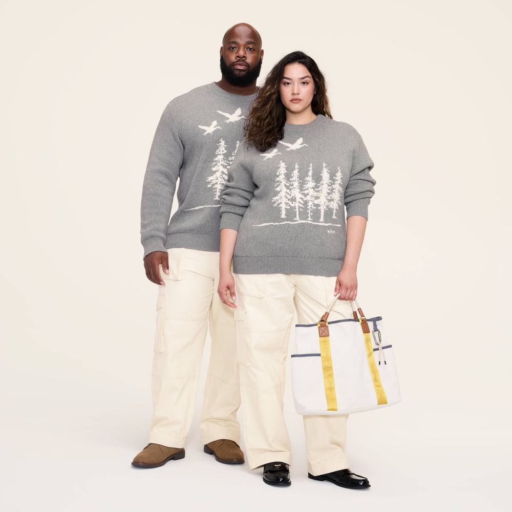 Woolrich Target Adult Big 2XL 2 Extra Large Scenic Pullover Sweater Heather Gray